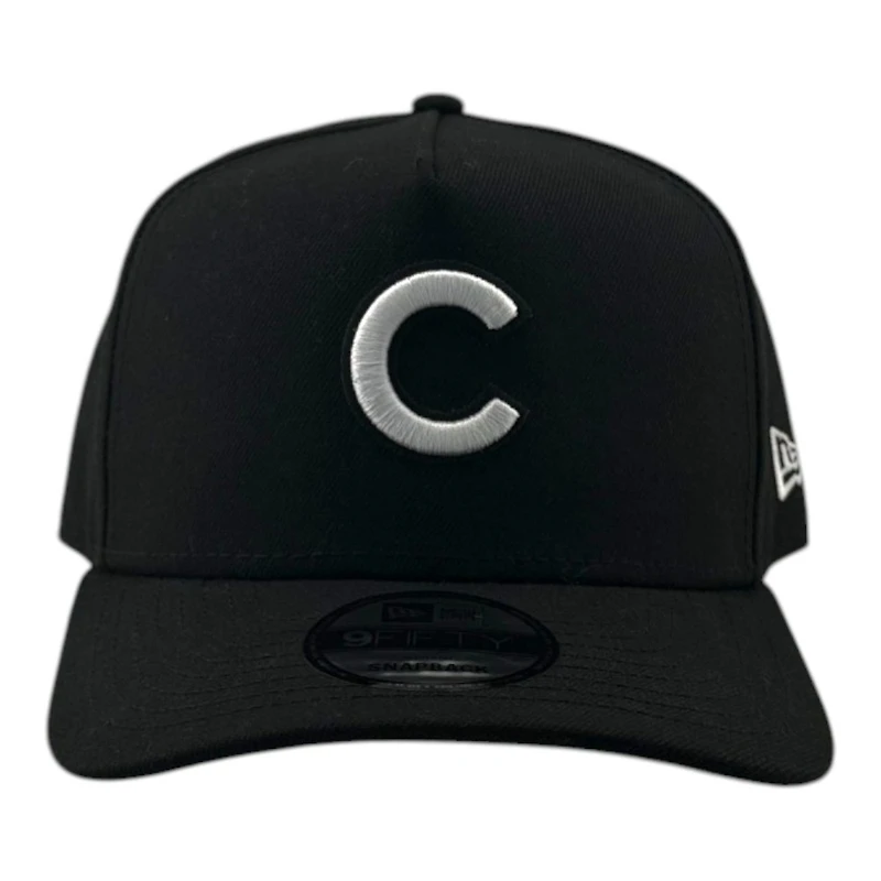 Chicago Cubs Black and White Basic Grey UV New Era 9FIFTY A-Frame Snapback Hat