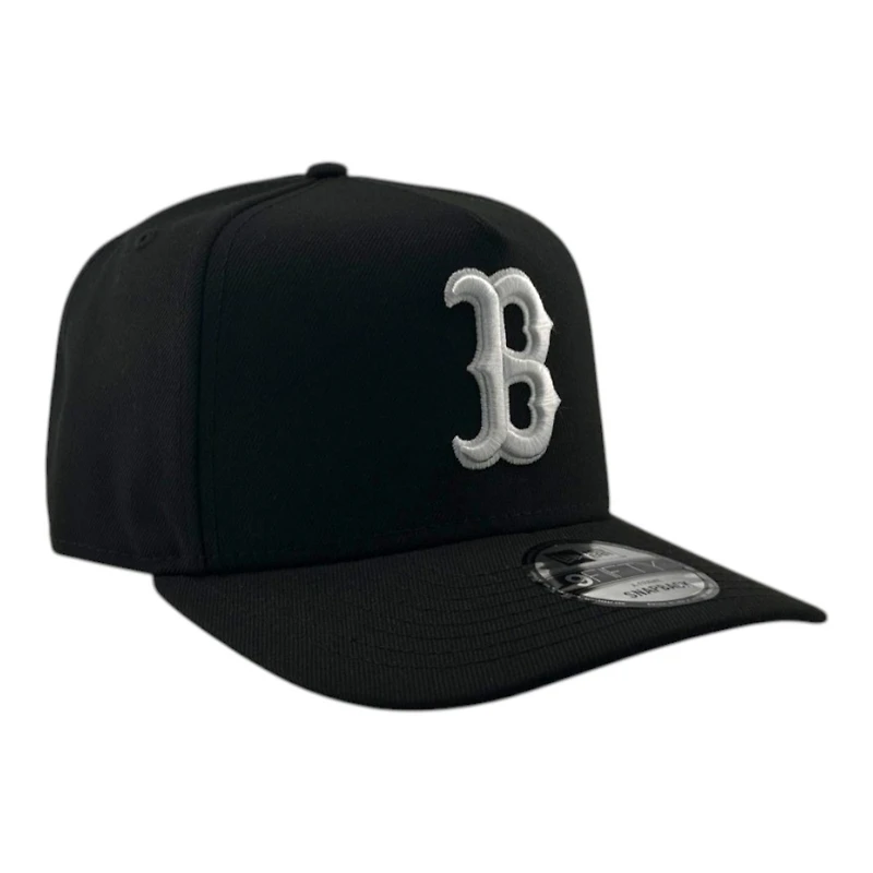 Boston Red Sox Black and White Basic Grey UV New Era 9FIFTY A-Frame Snapback Hat