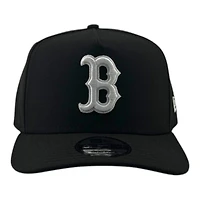 Boston Red Sox Black and White Basic Grey UV New Era 9FIFTY A-Frame Snapback Hat