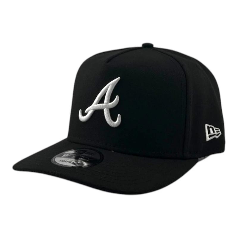 Atlanta Braves Black and White Basic Grey UV New Era 9FIFTY A-Frame Snapback Hat