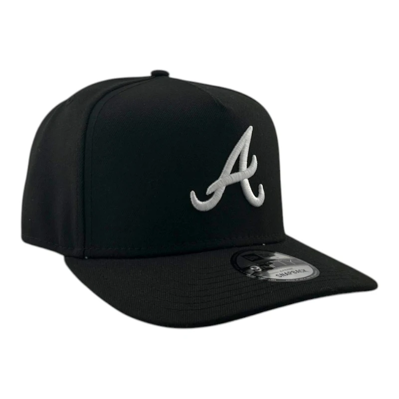 Atlanta Braves Black and White Basic Grey UV New Era 9FIFTY A-Frame Snapback Hat