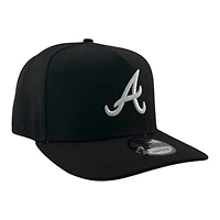 Atlanta Braves Black and White Basic Grey UV New Era 9FIFTY A-Frame Snapback Hat