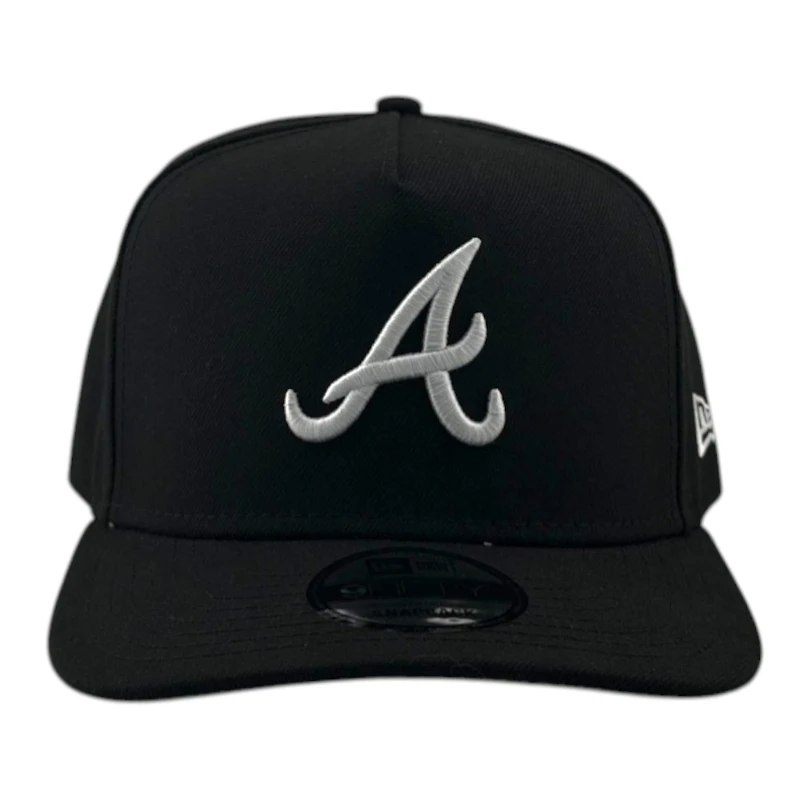 Atlanta Braves Black and White Basic Grey UV New Era 9FIFTY A-Frame Snapback Hat