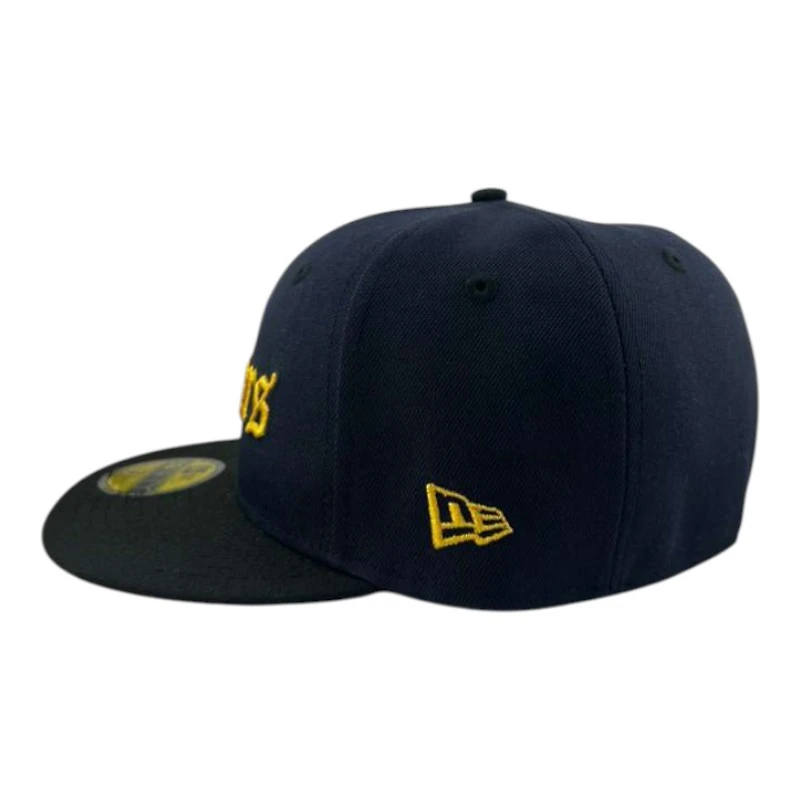 Los Angeles Dodgers Navy and Black with Batterman Side Patch Gray UV New Era 59FIFTY Fitted Hat
