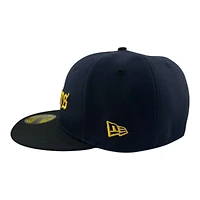 Los Angeles Dodgers Navy and Black with Batterman Side Patch Gray UV New Era 59FIFTY Fitted Hat