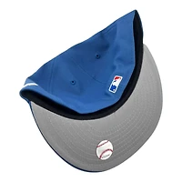 Los Angeles Dodgers Indigo "Opening Day" Back to Champs Patch Gray UV New Era 59FIFTY Fitted Hat