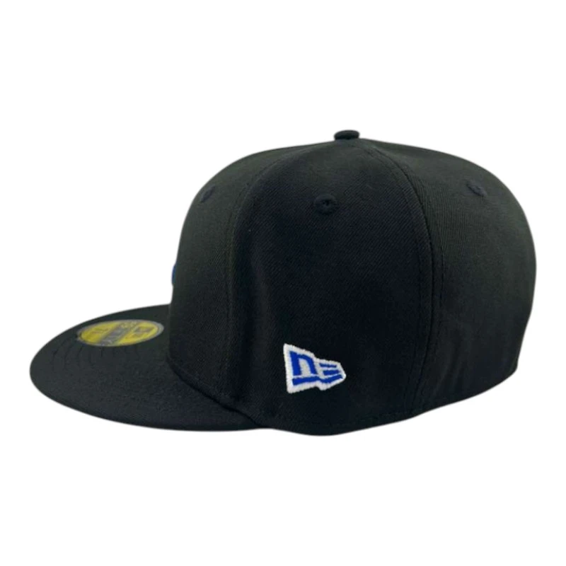 Los Angeles Dodgers Black "Opening Day" 2025 Champs Patch Royal UV New Era 59FIFTY Fitted Hat