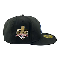 Los Angeles Dodgers Black "Opening Day" 2025 Champs Patch Royal UV New Era 59FIFTY Fitted Hat