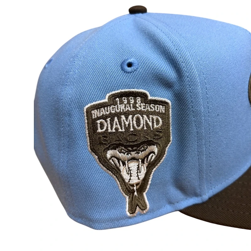 Arizona Diamondbacks Sky Blue and Brown 1998 Inaugural Patch Gray UV New Era 9FIFTY A-Frame Snapback Hat
