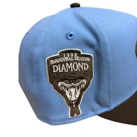 Arizona Diamondbacks Sky Blue and Brown 1998 Inaugural Patch Gray UV New Era 9FIFTY A-Frame Snapback Hat