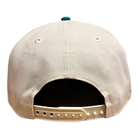 Utah Jazz Chrome and Black Old School Logo NBA New Era 9FIFTY A-Frame Snapback Hat