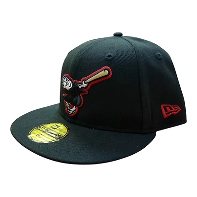 San Diego Padres Red on Black with UV New Era 59FIFTY Fitted Hat