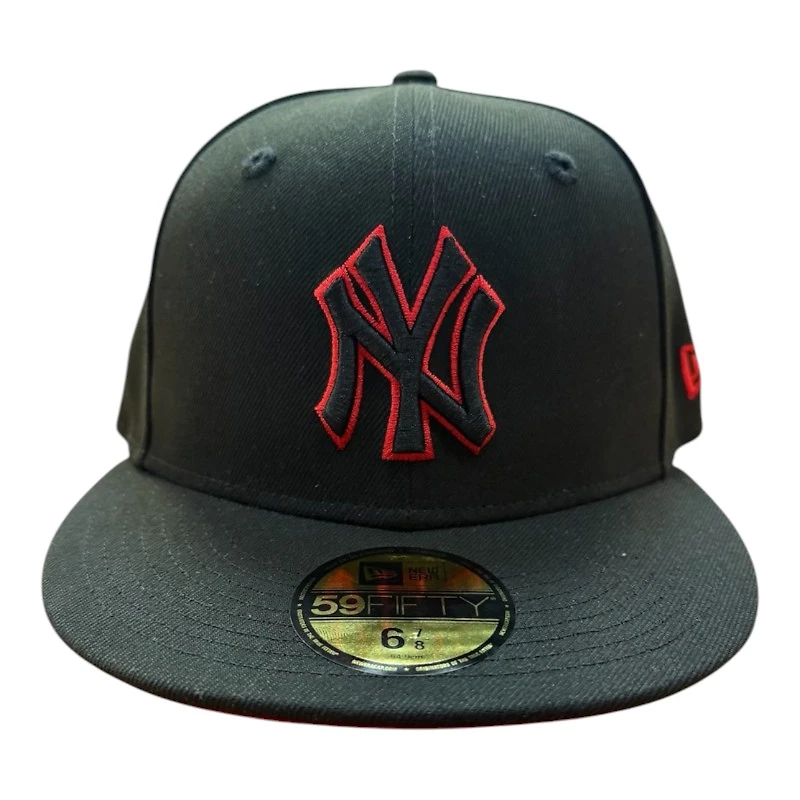 New York Yankees Red on Black with UV Era 59FIFTY Fitted Hat