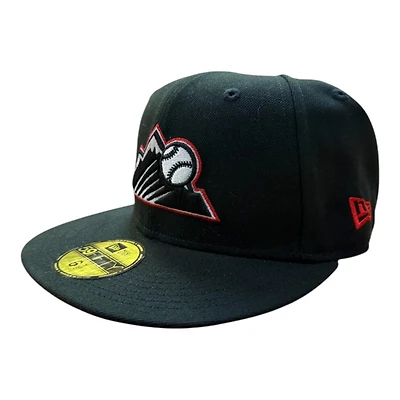 Colorado Rockies Red on Black with UV New Era 59FIFTY Fitted Hat