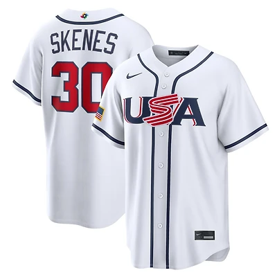 Team USA Paul Skenes White 2026 World Baseball Classic WBC Nike Home Stadium Jersey