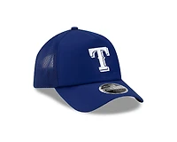 Texas Rangers Royal 2026 Batting Practice New Era 9FORTY Apex Trucker Adjustable Hat