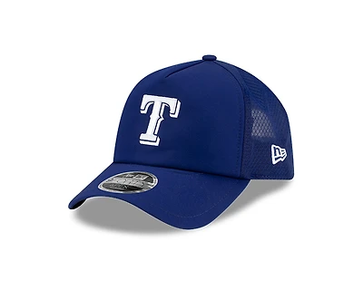 Texas Rangers Royal 2026 Batting Practice New Era 9FORTY Apex Trucker Adjustable Hat
