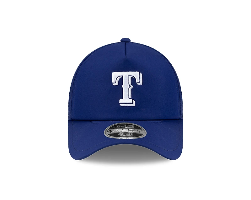 Texas Rangers Royal 2026 Batting Practice New Era 9FORTY Apex Trucker Adjustable Hat