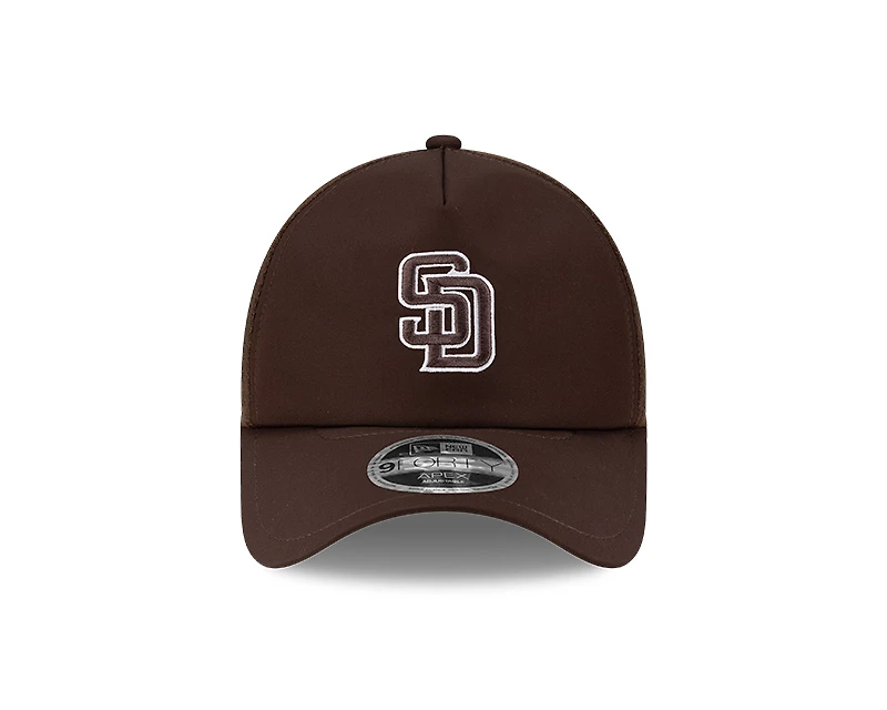 San Diego Padres Brown 2026 Batting Practice New Era 9FORTY Apex Trucker Adjustable Hat