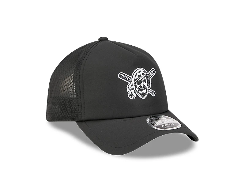 Pittsburgh Pirates Black 2026 Batting Practice New Era 9FORTY Apex Trucker Adjustable Hat