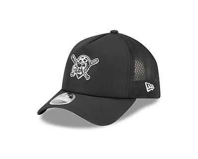 Pittsburgh Pirates Black 2026 Batting Practice New Era 9FORTY Apex Trucker Adjustable Hat