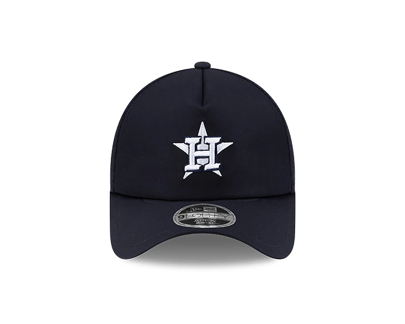 Houston Astros Navy 2026 Batting Practice New Era 9FORTY Apex Trucker Adjustable Hat