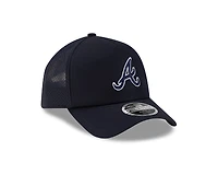 Atlanta Braves Navy 2026 Batting Practice New Era 9FORTY Apex Trucker Adjustable Hat
