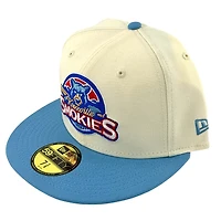 Knoxville Smokies Chrome and Light Blue Southern League Patch Gray UV New Era 59FIFTY Fitted Hat