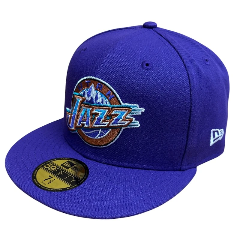Utah Jazz Purple Core Logo New Era 59FIFTY Fitted Hat
