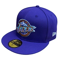 Utah Jazz Purple Core Logo New Era 59FIFTY Fitted Hat