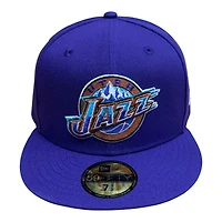 Utah Jazz Purple Core Logo New Era 59FIFTY Fitted Hat