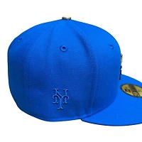 New York Mets Royal Blue NY Side Patch with Gray UV Era 59FIFTY Fitted Hat