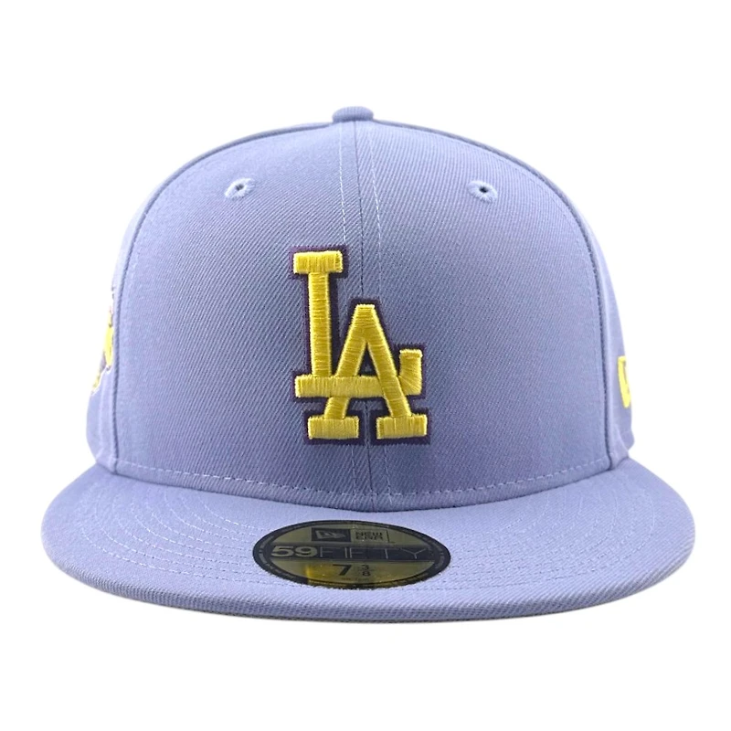 Los Angeles Dodgers Lavender 2024-25 Back to Champions Patch Gray UV New Era 59FIFTY Fitted Hat