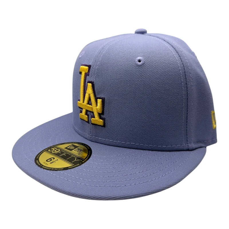 Los Angeles Dodgers Lavender 2024-25 Back to Champions Patch Gray UV New Era 59FIFTY Fitted Hat