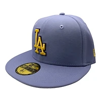 Los Angeles Dodgers Lavender 2024-25 Back to Champions Patch Gray UV New Era 59FIFTY Fitted Hat