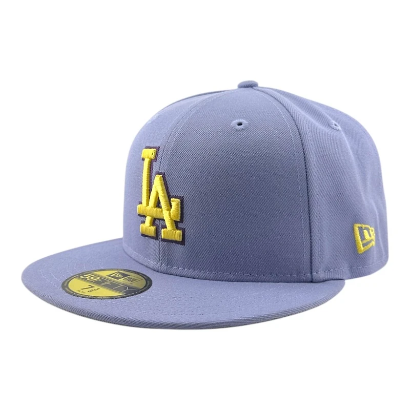 Los Angeles Dodgers Lavender 2024-25 Back to Champions Patch Gray UV New Era 59FIFTY Fitted Hat