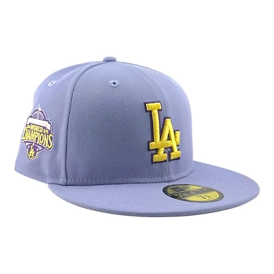 Los Angeles Dodgers Lavender 2024-25 Back to Champions Patch Gray UV New Era 59FIFTY Fitted Hat