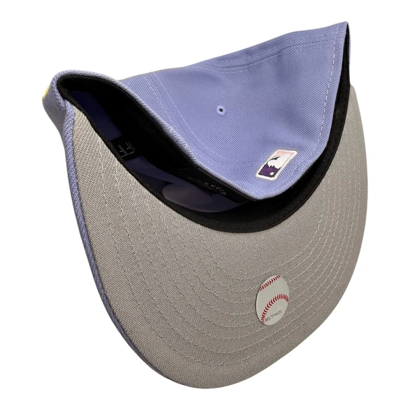 Los Angeles Dodgers Lavender 2024-25 Back to Champions Patch Gray UV New Era 59FIFTY Fitted Hat