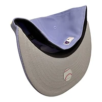 Los Angeles Dodgers Lavender 2024-25 Back to Champions Patch Gray UV New Era 59FIFTY Fitted Hat