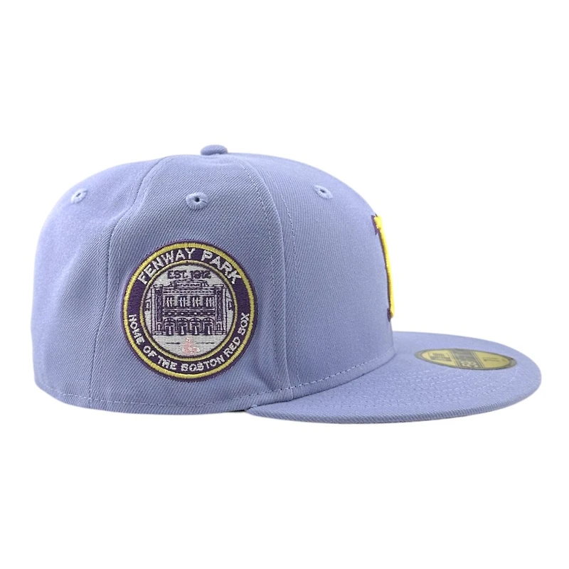 Boston Red Sox Lavender Fenway Park Patch Gray UV New Era 59FIFTY Fitted Hat