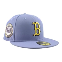 Boston Red Sox Lavender Fenway Park Patch Gray UV New Era 59FIFTY Fitted Hat