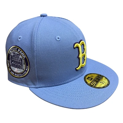 Boston Red Sox Lavender Fenway Park Patch Gray UV New Era 59FIFTY Fitted Hat