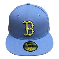Boston Red Sox Lavender Fenway Park Patch Gray UV New Era 59FIFTY Fitted Hat