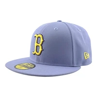 Boston Red Sox Lavender Fenway Park Patch Gray UV New Era 59FIFTY Fitted Hat