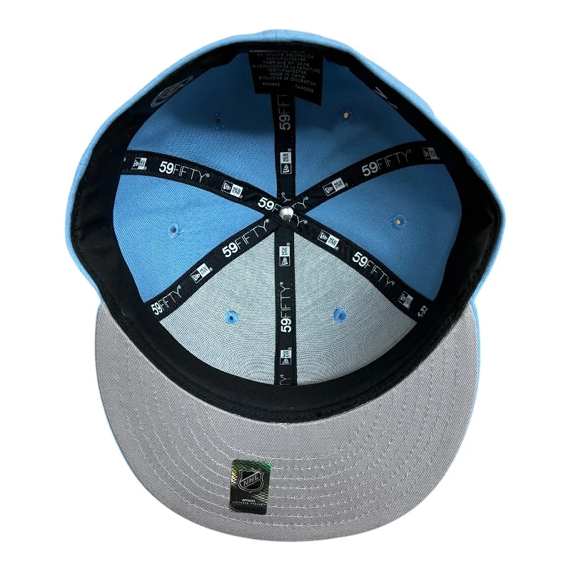 Utah Mammoth Mountain Blue Primary Logo with Gray UV New Era 59FIFTY Fitted Hat