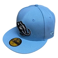 Utah Mammoth Mountain Blue Primary Logo with Gray UV New Era 59FIFTY Fitted Hat
