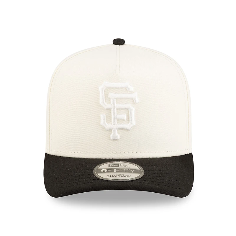 San Francisco Giants Chrome and Black New Era 9FIFTY A-Frame Snapback Hat