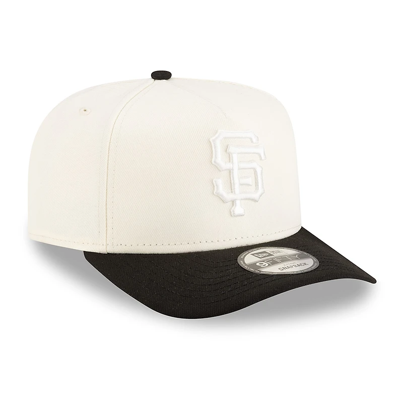 San Francisco Giants Chrome and Black New Era 9FIFTY A-Frame Snapback Hat