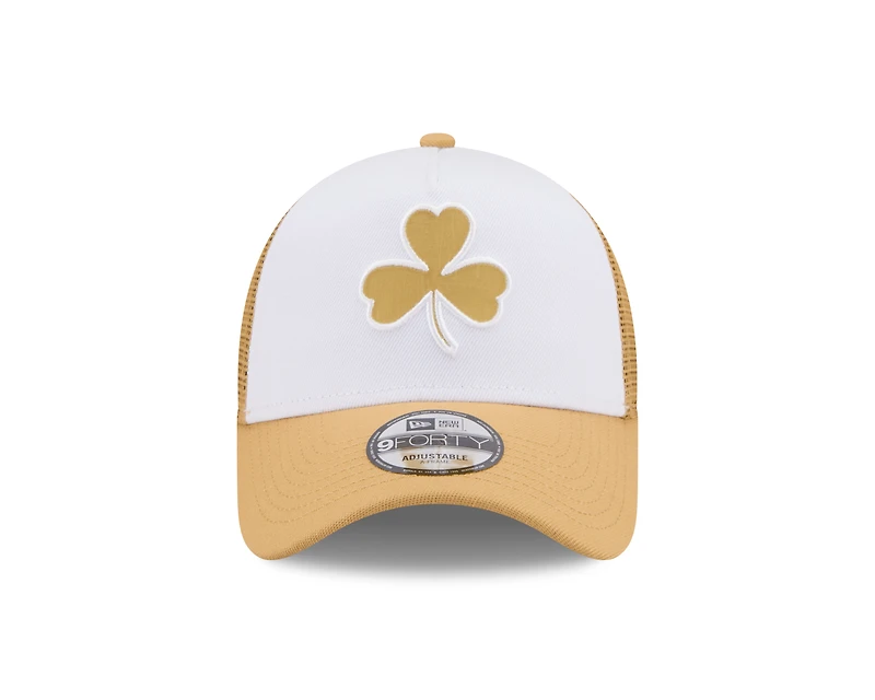 Boston Celtics 2025-26 City Edition New Era A-Frame 9FORTY Snapback Hat