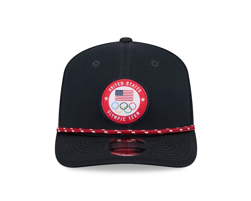 USA Olympic Team Navy Roper New Era 9SEVENTY Adjustable Hat